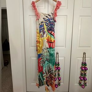 Anthropologie Conditions Apply Floral Dress, size large, multicolored